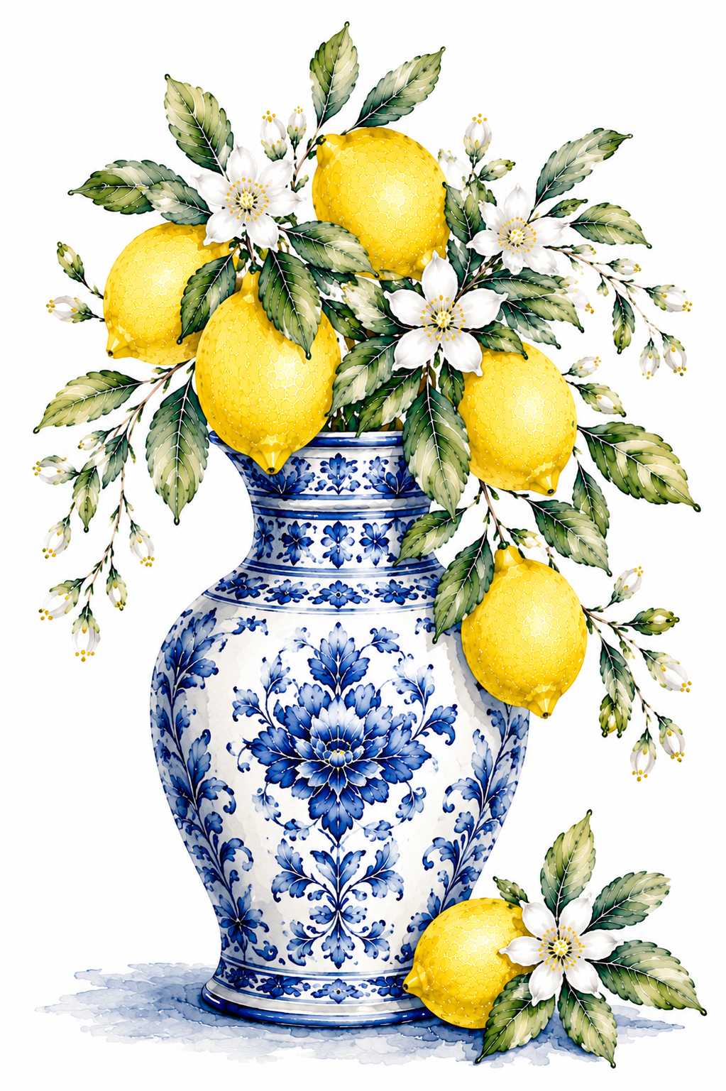 Lemon Vase Print